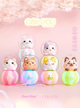Choco Teddy正版cat&U喵喵拍拍灯笼系列盲盒可爱玩具创意摆件礼物