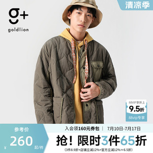 金利来 g+潮牌复古刺绣户外薄棉衣男装情侣秋冬外套
