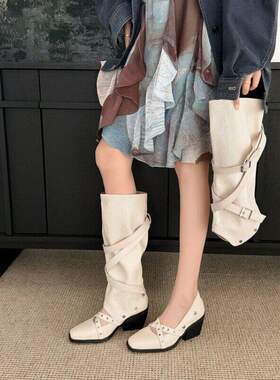 甜酷辣潮可拆卸两穿芭蕾骑士靴子女夏2026新款长筒靴玛丽珍女单鞋