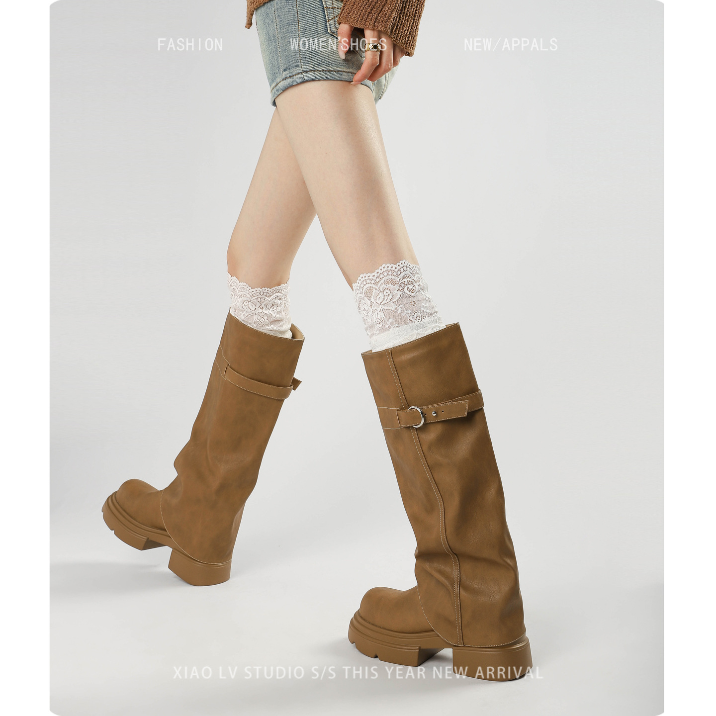 美拉德裤管靴女士2025秋冬季新款