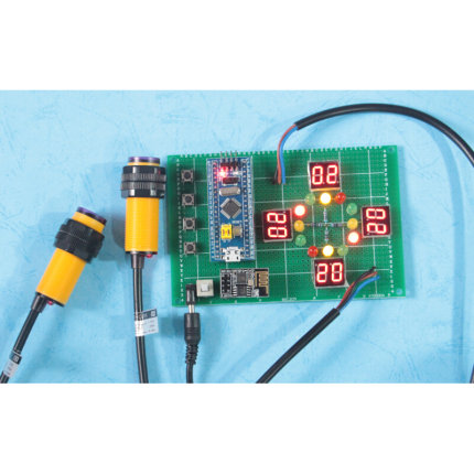 STM32单片机智能交通灯设计带车流量手机WIFI控制功能diy电子套件