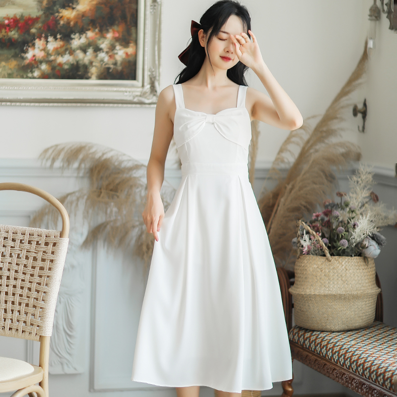 French gentleness and thin temperament suspender skirt
