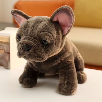 跨境斗牛犬公仔毛绒玩具仿真法斗宠物沙皮狗玩偶布娃娃儿童节礼物