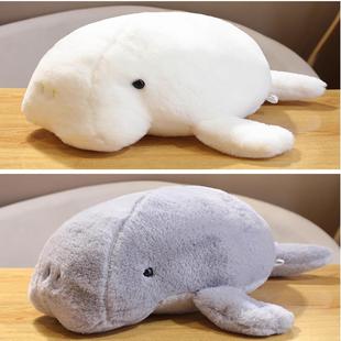 海洋生物儒艮海牛毛绒玩具公仔可爱趴姿小牛玩偶抱枕男女儿童礼物