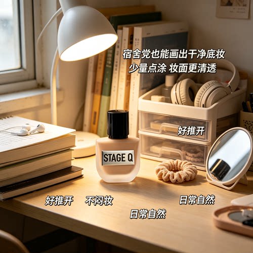 【官旗发货】StageQ施婷姬蔻持妆粉底液控油不易脱妆油皮干皮