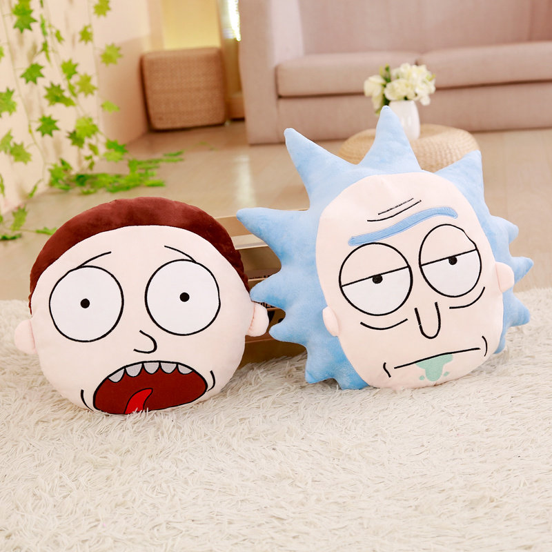 瑞克和莫蒂rick and morty动漫人物抱枕玩偶头像公仔周边布娃娃
