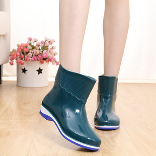 上海雨盾雨靴筒成人短橡胶韩版胶靴女时尚热销防滑雨鞋子防水加棉