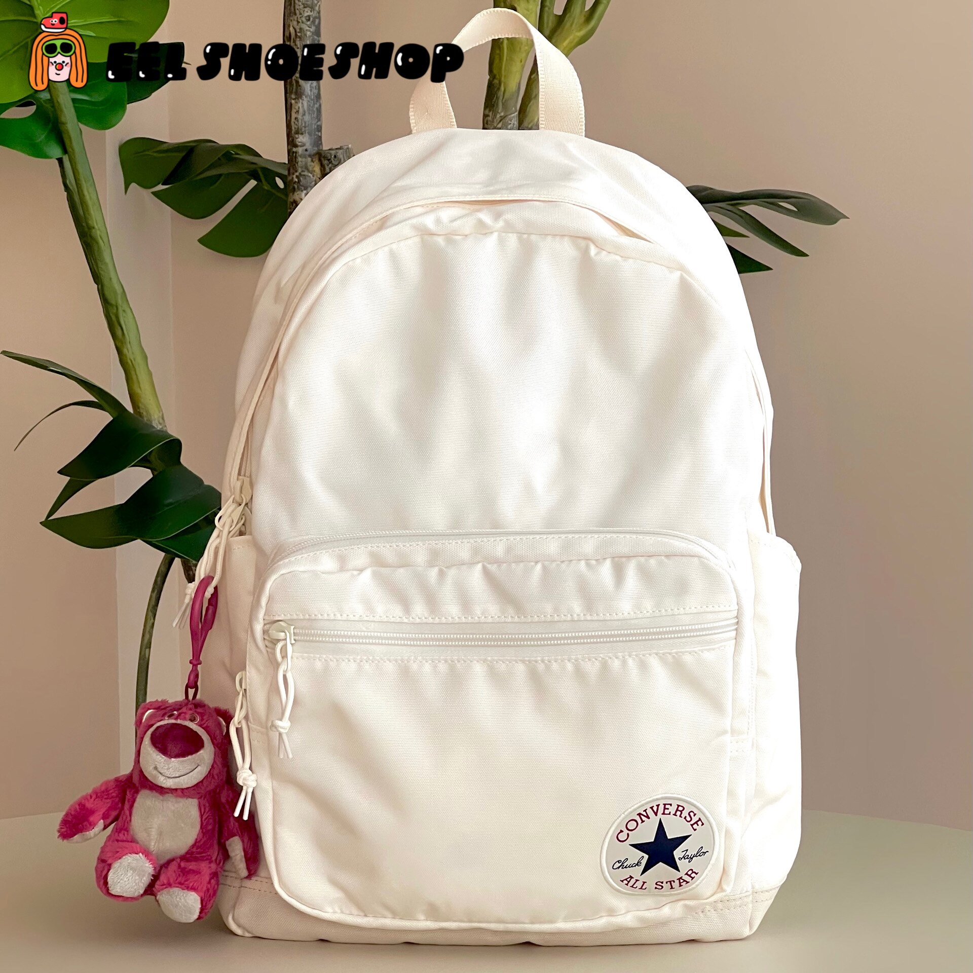 converse/匡威 白色双肩包运动书包go2潮流经典背包10020533-a06