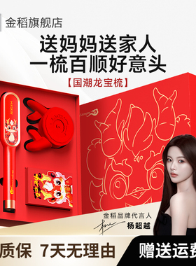 金稻国风负离子直发梳卷发棒造型家用夹板红色伴手礼盒送礼闺蜜女