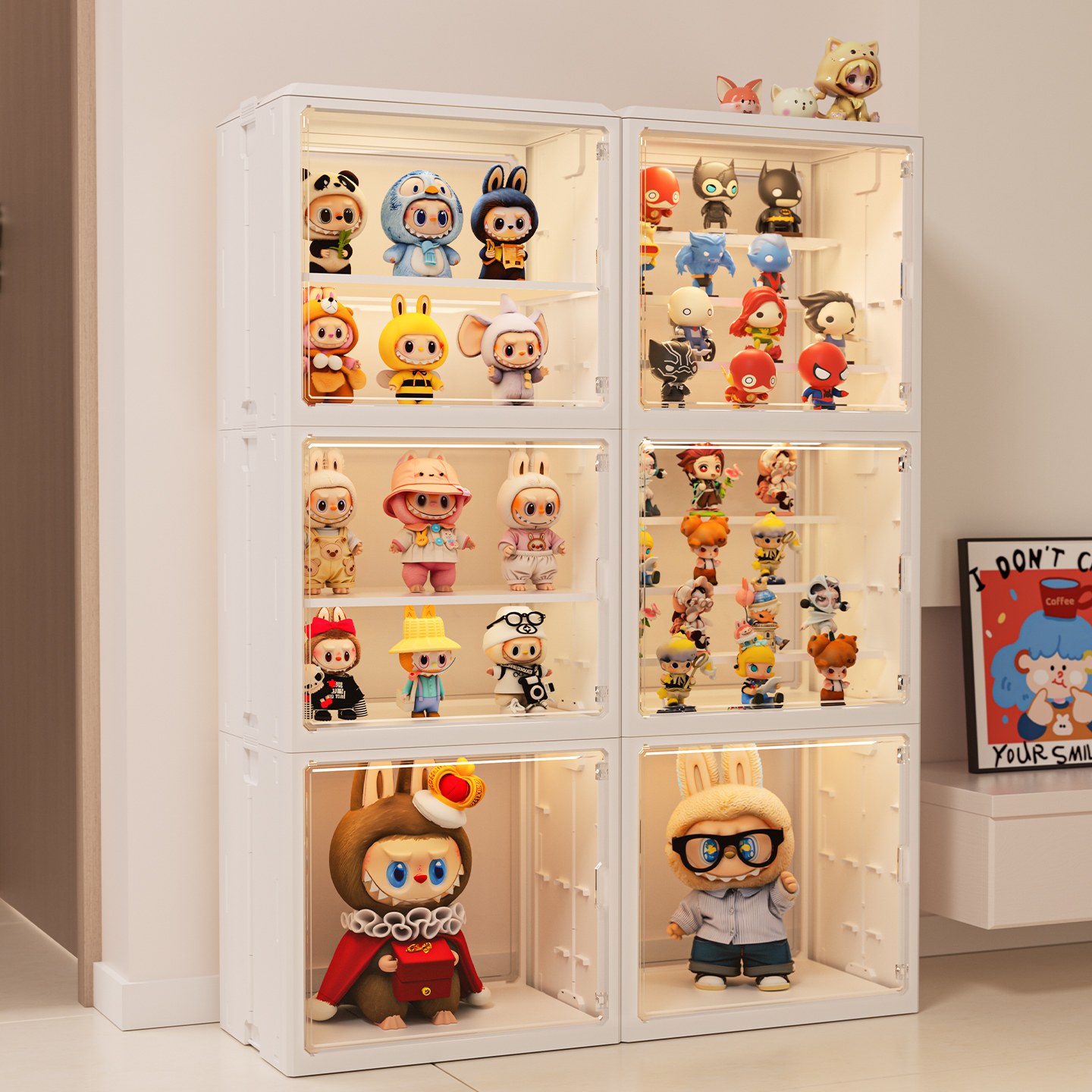 手办展示柜可叠加收纳柜大容量