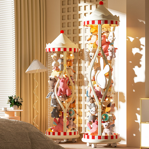 聚可爱毛绒玩具收纳桶新升级加厚