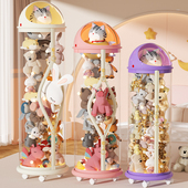 娃娃收纳桶儿童毛绒玩具整理筒玩偶公仔透明大容量带盖收纳箱神器