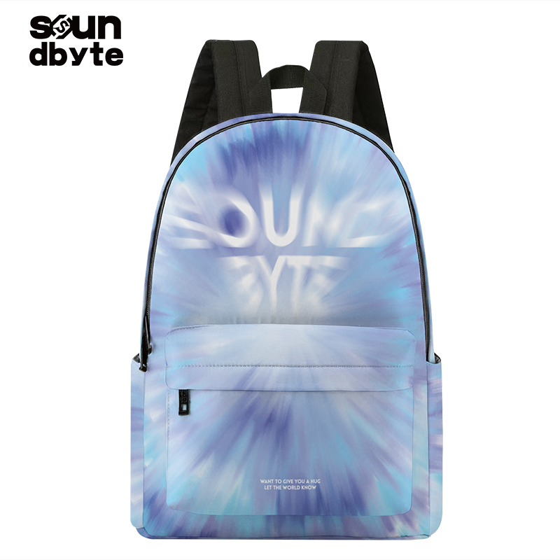 soundbyte渐变双肩包时尚潮流新款书包女大学生通勤电脑背包男
