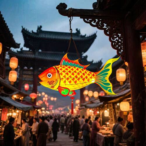 中秋新中式定制发光锦鲤花灯
