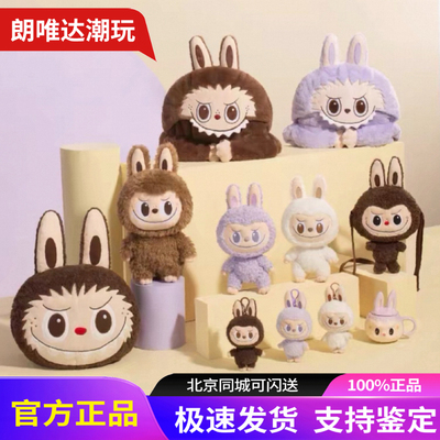 POPMART泡泡玛特城市乐园限定LABUBU毛绒公仔大头包杯子吊卡挂件