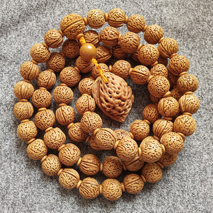 桃核手串长串正圆脑纹山桃核精品14/15脖挂小核桃饰品毛衣链