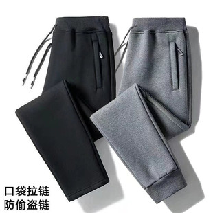 工作服裤 子男秋冬季 耐磨耐脏电焊干活工地劳保裤 加绒宽松束口卫裤