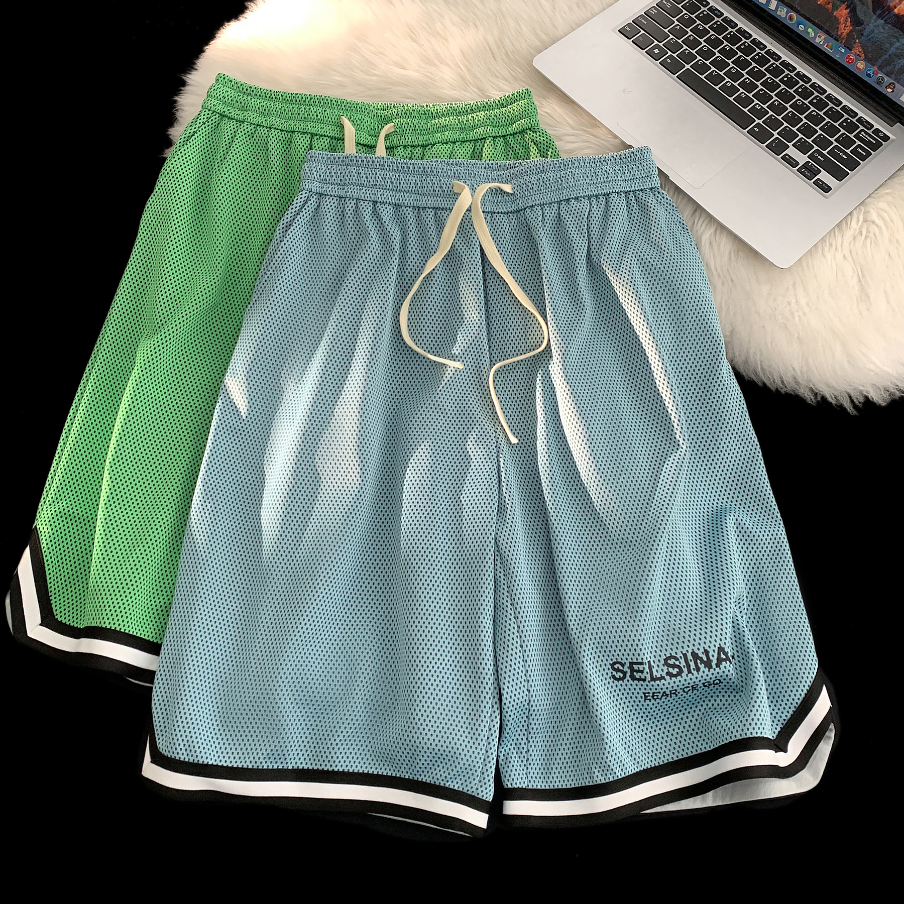 清仓捡漏冰丝篮球短裤男夏季薄款透气运动宽松运动健身跑步五分裤