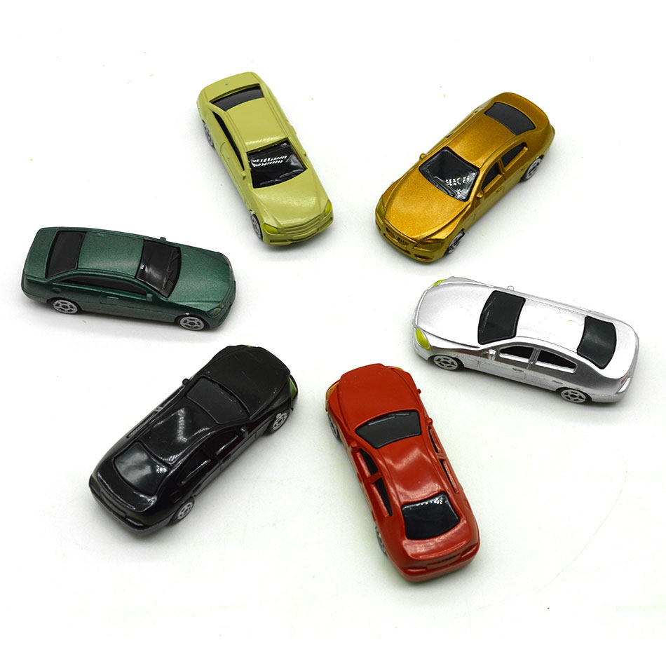 场景diy 建筑沙盘材料 1:75 模型车玩具 彩色小车 微景观配景