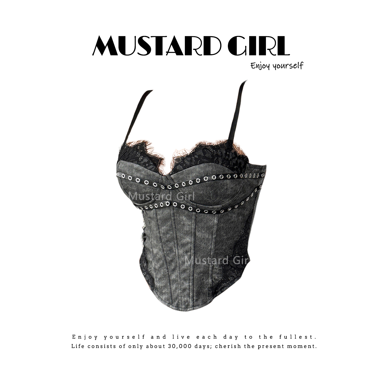 重工辣妹蕾丝睫毛花边织带吊带