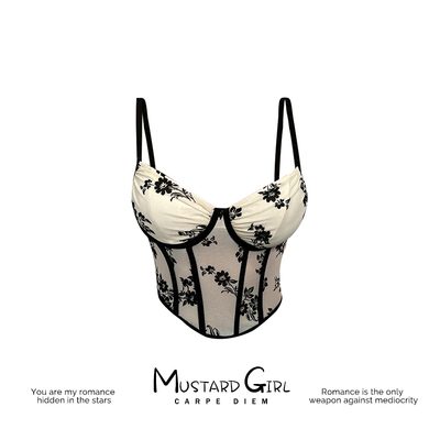 热辣深v低胸吊带束腰鱼骨上衣