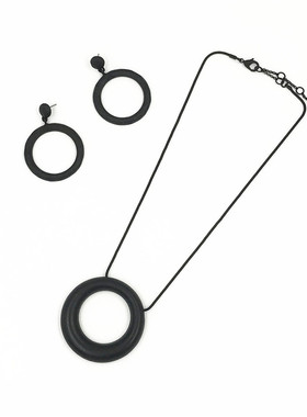 短款纯铜合金配饰宴会项链耳环