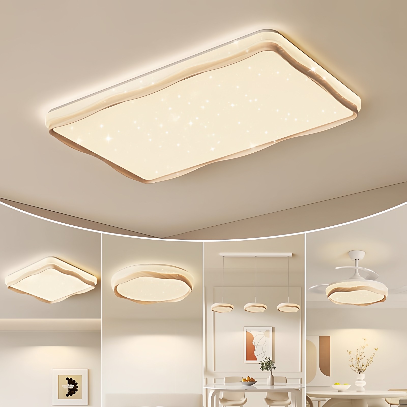 客厅主灯奶油原木风吸顶灯广东中山星空2025新款护眼灯具全屋套餐,家装灯饰光源,客厅吸顶灯,淘宝优惠券,粉丝福利购,淘宝优惠卷