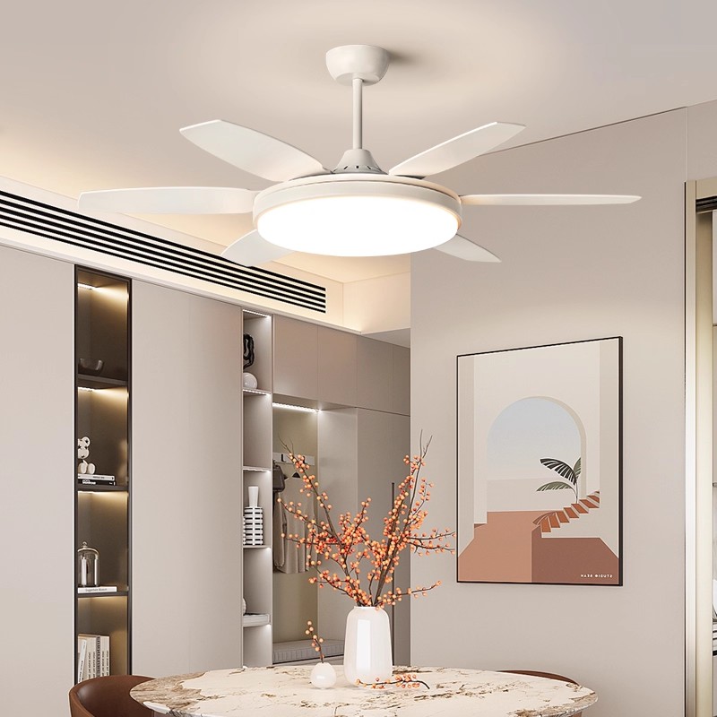 风扇灯2025新款极简吊灯现代简约护眼客厅灯大风力静音一体吊扇灯