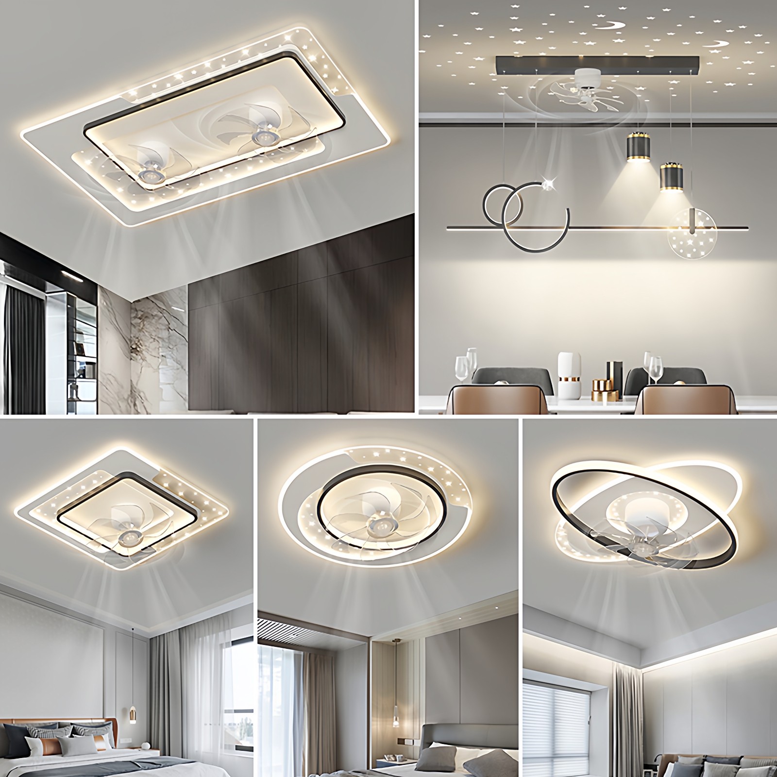 led客厅灯吸顶灯现代简约大气中山灯具卧室餐厅风扇吊灯2026新款