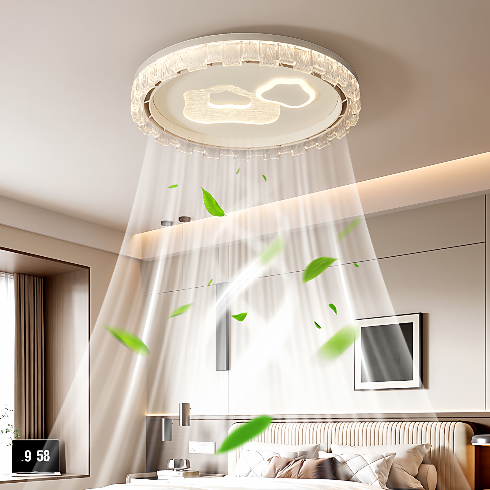 无叶风扇灯现代简约护眼