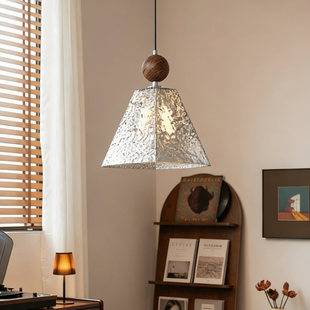 轻奢复古高级感饭厅灯具 中古风现代简约玻璃吊灯餐厅玄关吧台法式