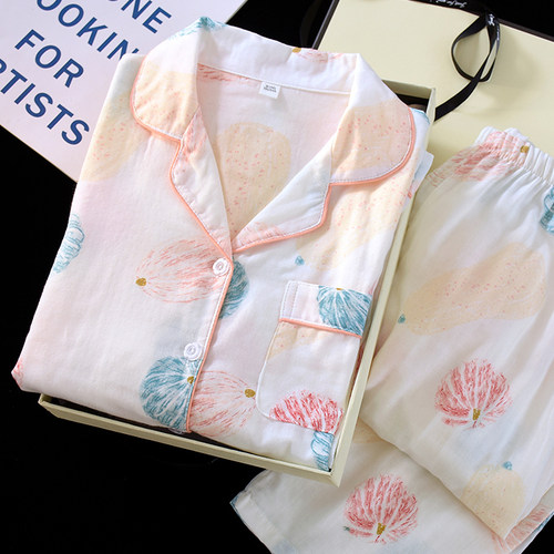 纯棉睡衣女网红爆款套装时尚洋气