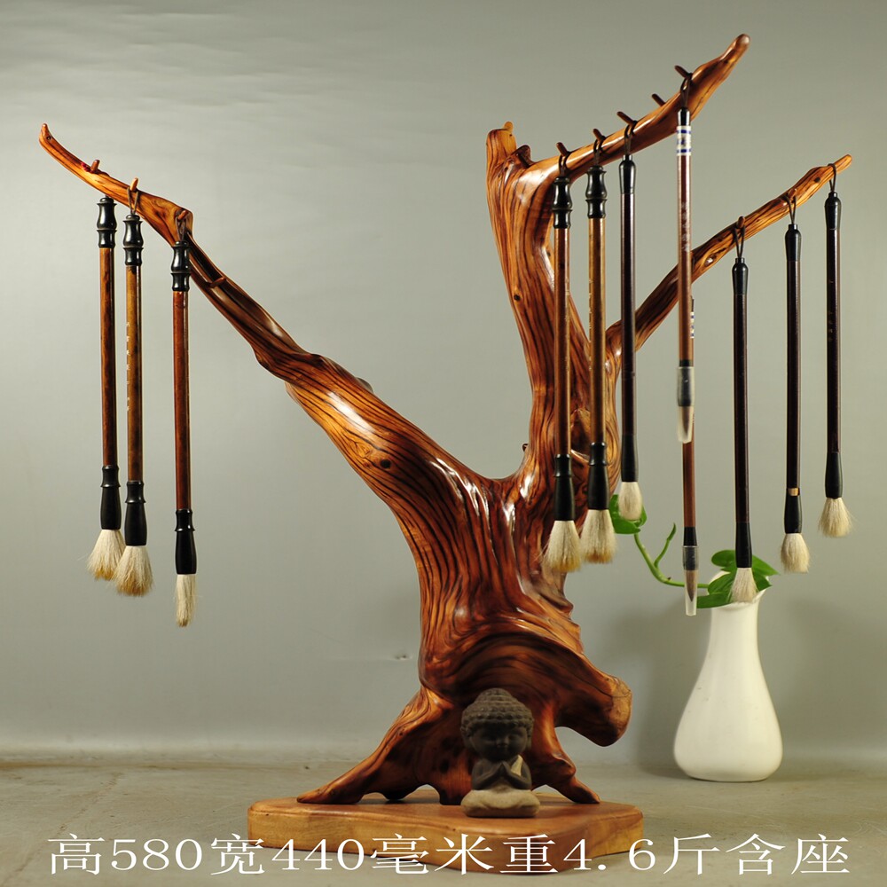 崖柏陈化料摆件随形笔挂笔架