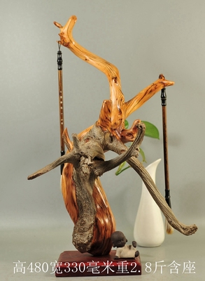 太行崖柏摆件根雕摆件崖柏倒流香笔挂笔筒摆件崖柏毛料陈化红白料