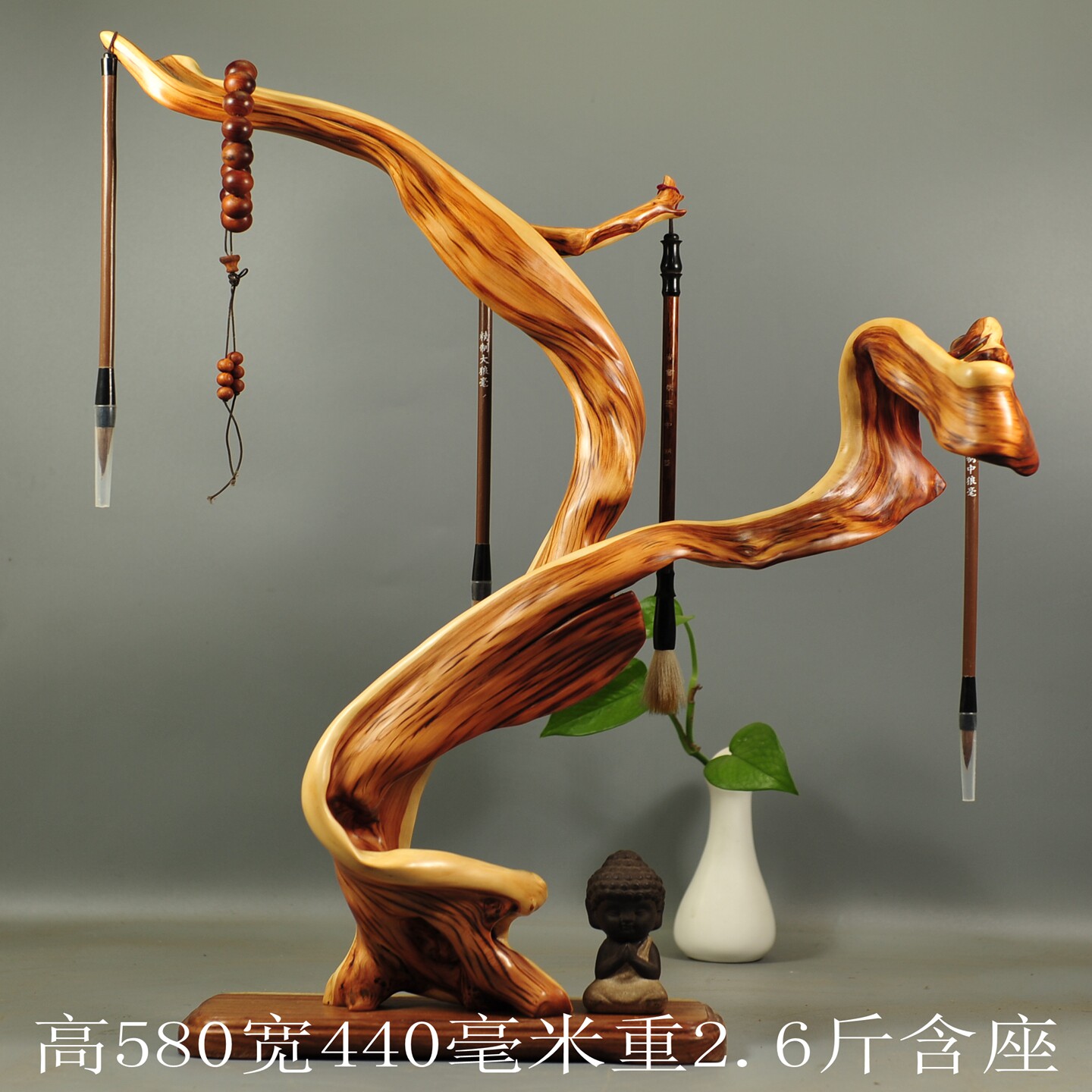 天然崖柏根雕抽象造型摆件