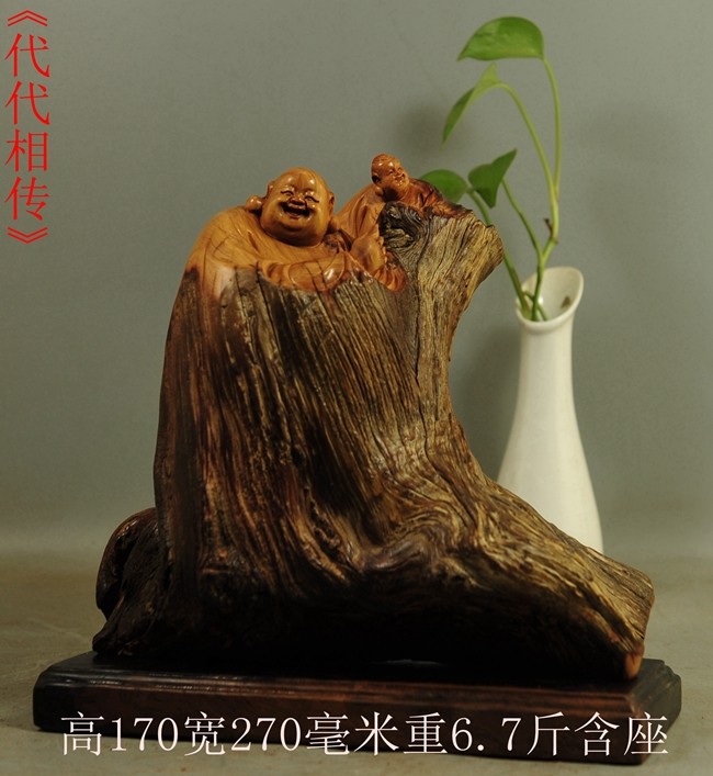 崖柏根雕摆件随形笔挂笔架珠串架笔筒茶台太行陈化原料倒流香