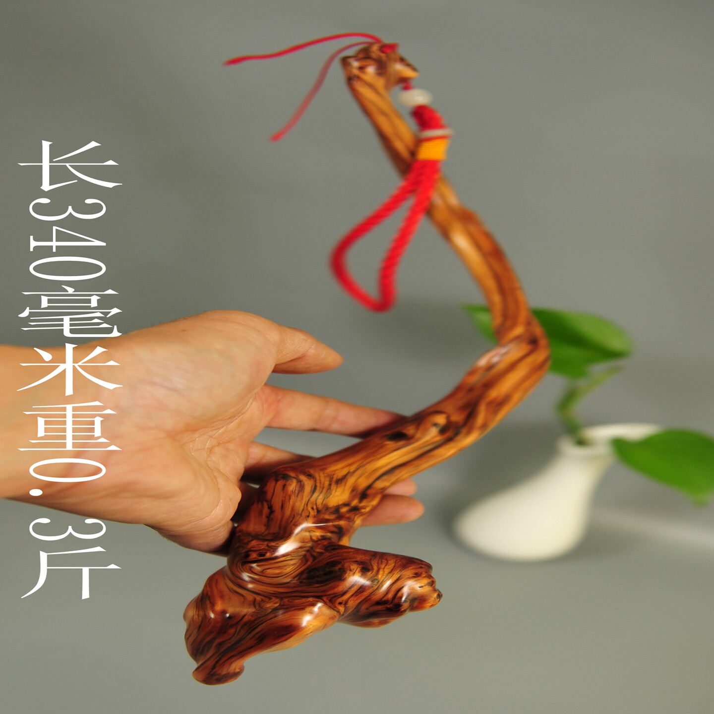 崖柏手把件敲背锤根雕摆件手工雕刻动物造型工艺品家居装饰品