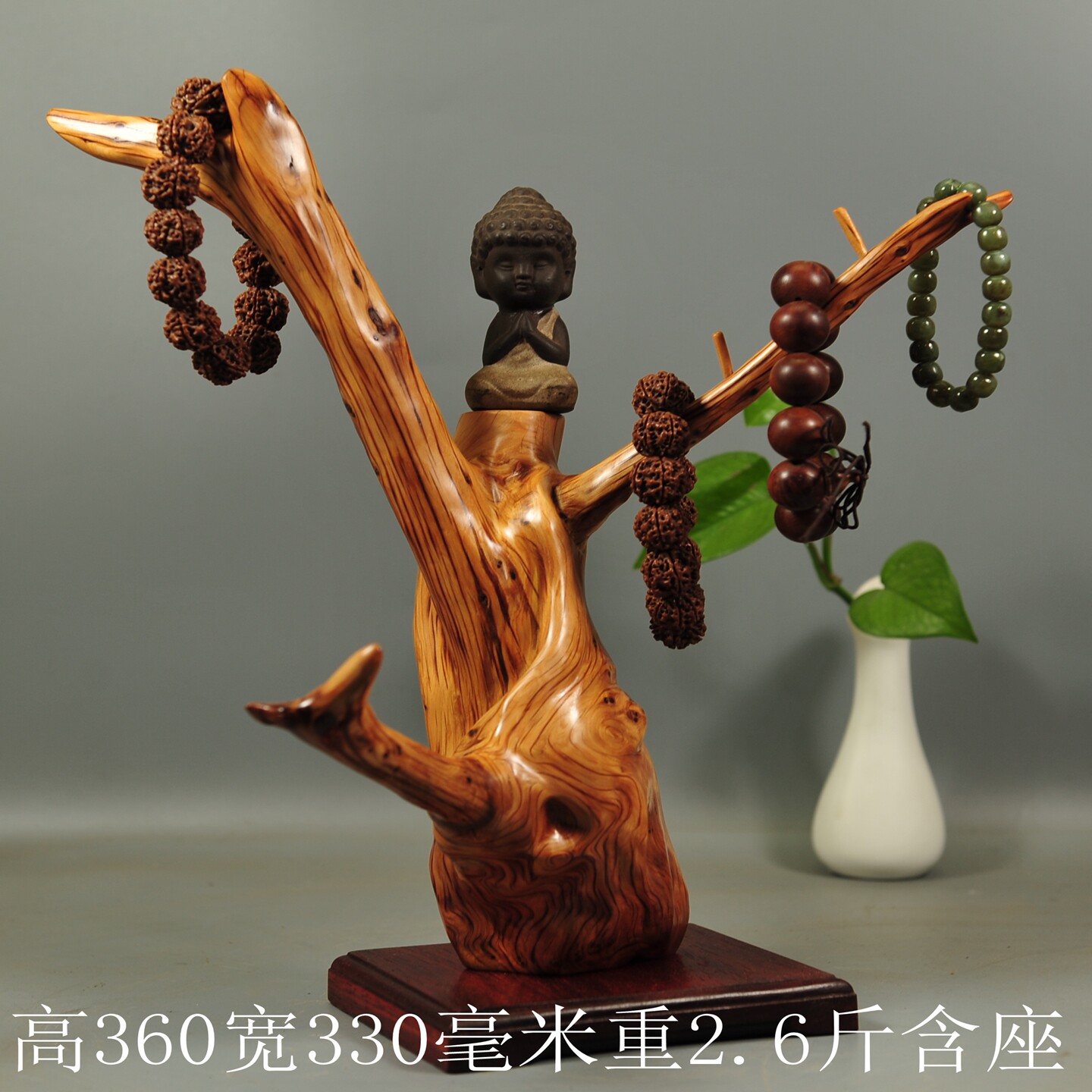 天然崖柏根雕佛像手工摆件