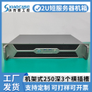 2u工控机箱短250深铝合金面板itx主板横插全高卡usb3.0机架服务器