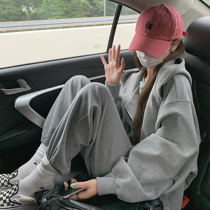 출산 코트 여성 봄 가을 새로운 카디건 얇은 가을 탑 캐주얼 스포츠 정장 가을 패션 스타일