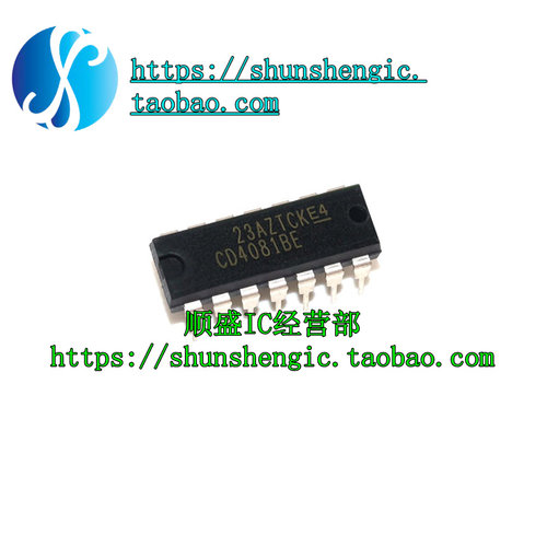 CD4081BE 全新原装 四路 2 输入与门 直插 封装DIP14
