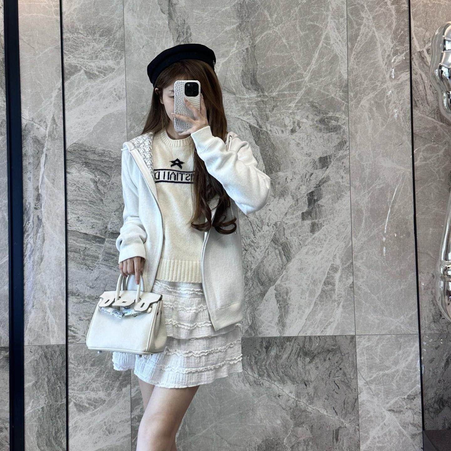 欧洲站连帽卫衣女双面穿帽衫宽松慵懒风针织毛衣外套带帽拉链开衫