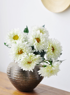 清货仿真花 千层太阳花 大丽花 白色花材 插花辅材 摄摄道具绢花