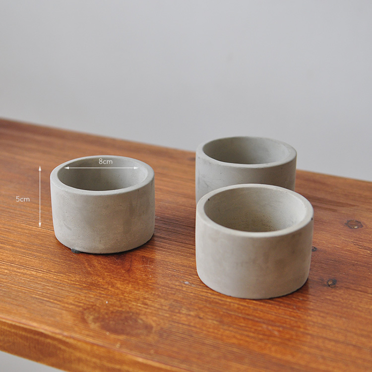 多肉植物水泥花盆简约2件包邮