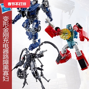 孩之宝变形金刚工作室系列加强级充电器路障黑寡妇儿童玩具模型