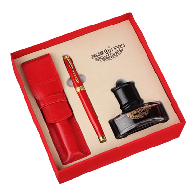 英雄772福禄铱金钢笔礼盒刻字