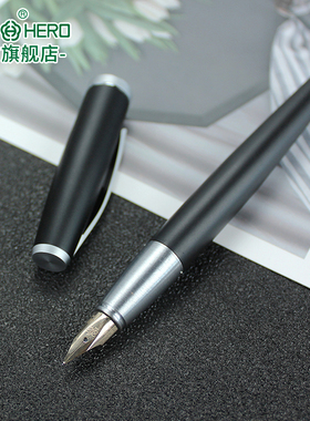 HERO英雄官方旗舰店钢笔10K金笔H711成人练字礼物送礼高档礼盒装男女商务办公书写墨水套装定制刻字