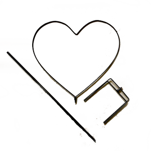 米蔻简约时尚心形花架花插铁线莲爬藤架月季藤蔓园艺支架2个装