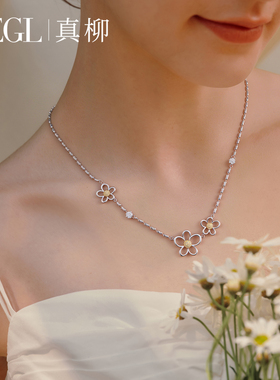 ZEGL花朵项链女款气质锁骨链