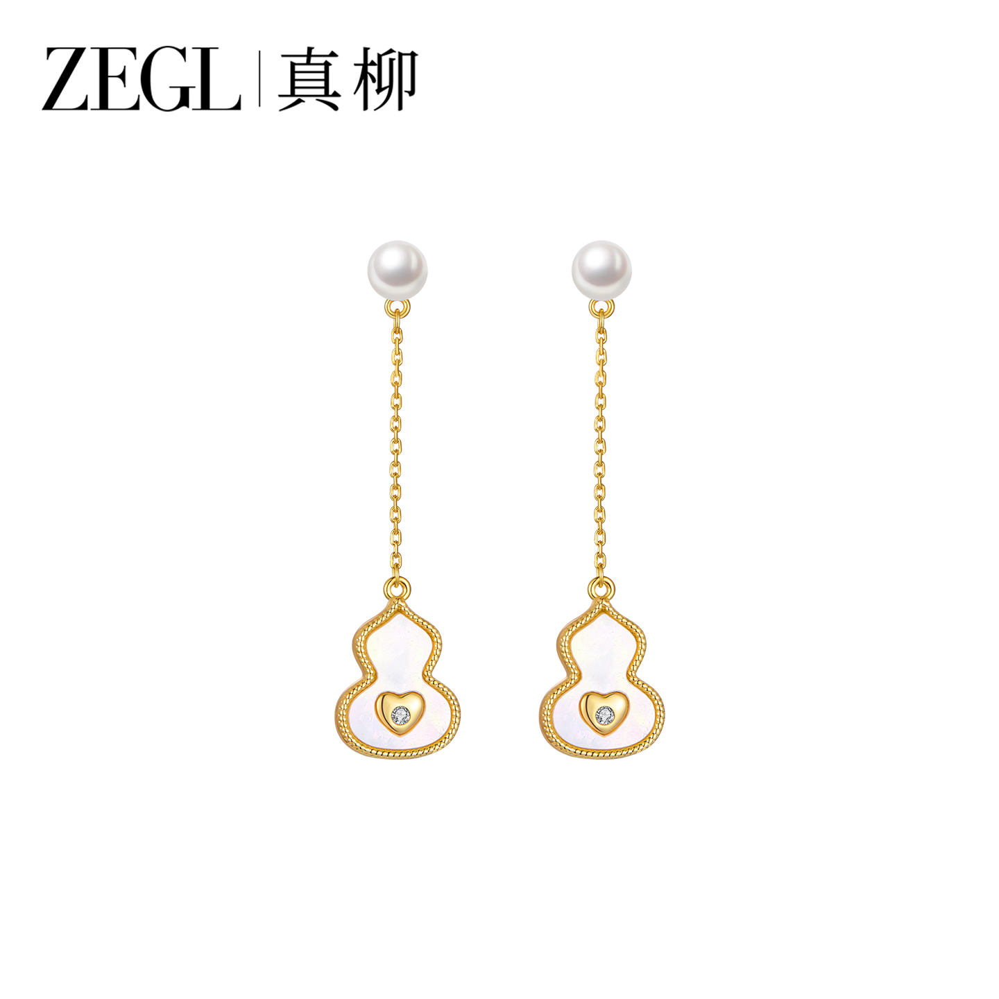 ZEGL真柳葫芦耳环女轻奢高级气质大气耳坠夸张流苏耳钉民族风耳饰